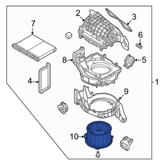 Mazda OE - Rear HVAC Blower Motor Assembly