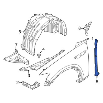 Mazda OE - Front Left Lower Fender Insulator
