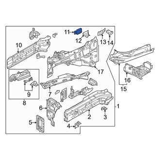 Mazda OE - Center Right Fender Bracket