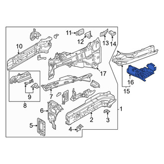 Mazda OE - Front Right Frame Side Member Reinforcement