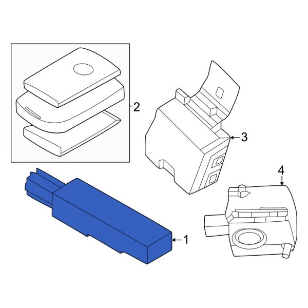 Mazda OE KD47676NXA - Front Keyless Entry Antenna