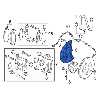 Mazda OE - Front Left Brake Dust Shield