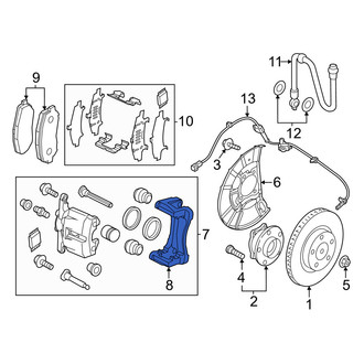 Mazda OE - Rear Right Disc Brake Caliper Bracket