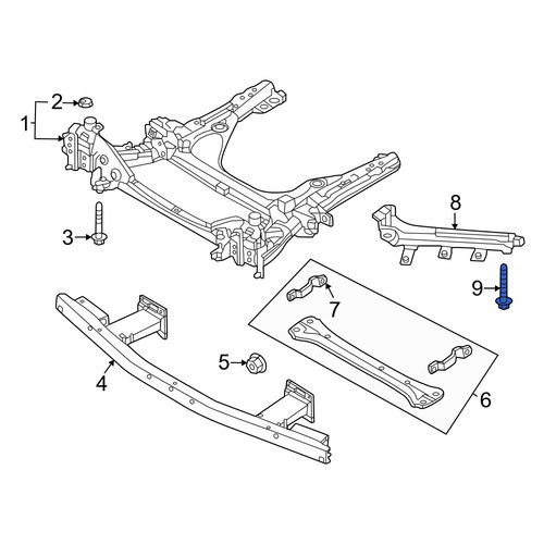 Mazda OE 9YA021453 - Rack and Pinion Bolt