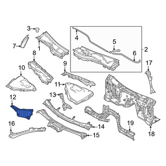 Mazda OE - Right Cowl Grille Panel Bracket