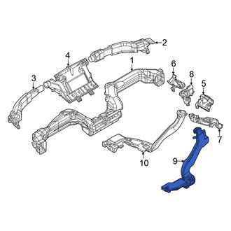 Mazda OE - Front Right Lower Instrument Panel Air Duct