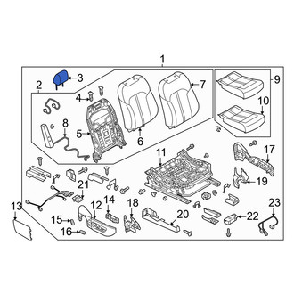 Mazda OE - Front Right Headrest