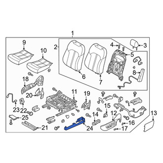 Mazda OE - Front Left Seat Track Cover