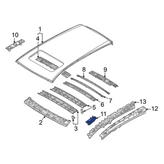 Mazda OE - Right Roof Panel Reinforcement Bracket