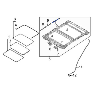 Mazda OE - Rear Right Sunroof Opening Trim