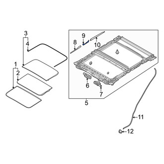Mazda OE - Center Left Sunroof Opening Trim