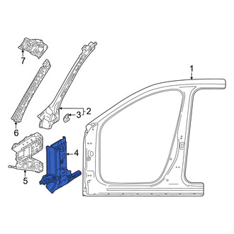 Mazda OE - Left Lower Body A-Pillar Reinforcement