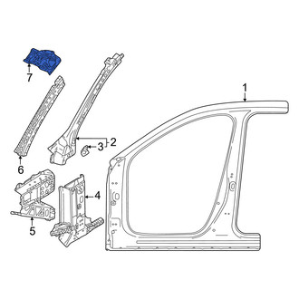 Mazda OE - Left Body A-Pillar Reinforcement Plate