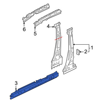 Mazda OE - Left Rocker Panel Reinforcement