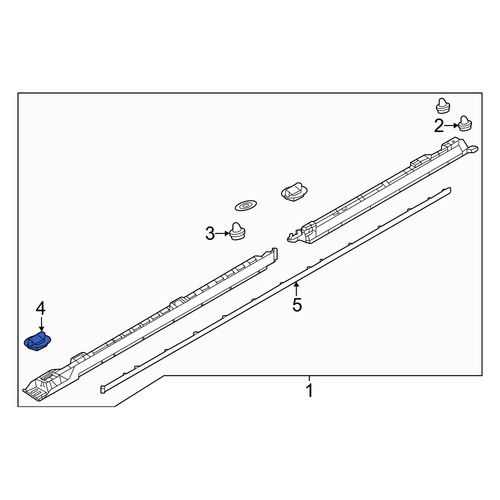 Mazda OE KB8B51SJ3 - Rocker Panel Molding Clip