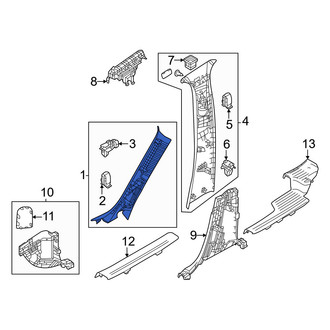 Mazda OE - Left Body A-Pillar Trim Panel
