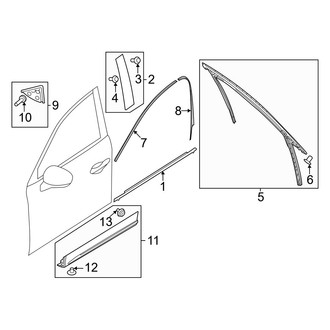 Mazda OE - Front Door - Exterior Trim