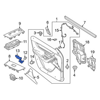 Mazda OE - Front Right Inner Door Interior Trim Panel Cap
