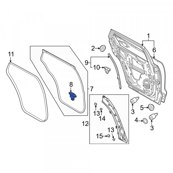 61.~出品 Mazda OE BCJH58762 - Door Seal Clip
