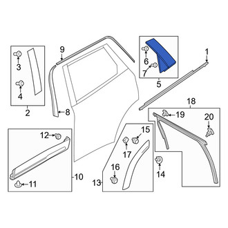 Mazda OE - Front Left Rearward Door Applique