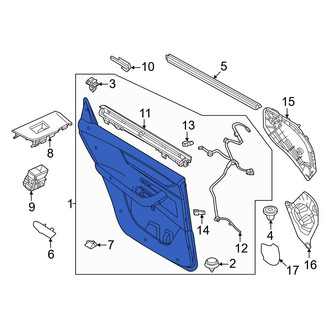 Mazda OE - Rear Left Inner Door Interior Trim Panel