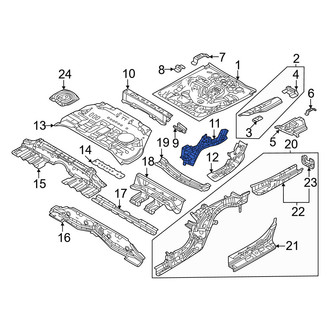 Mazda OE - Rear Center Left Frame Side Member Reinforcement