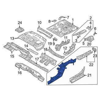 Mazda OE - Front Right Frame Side Member Assembly