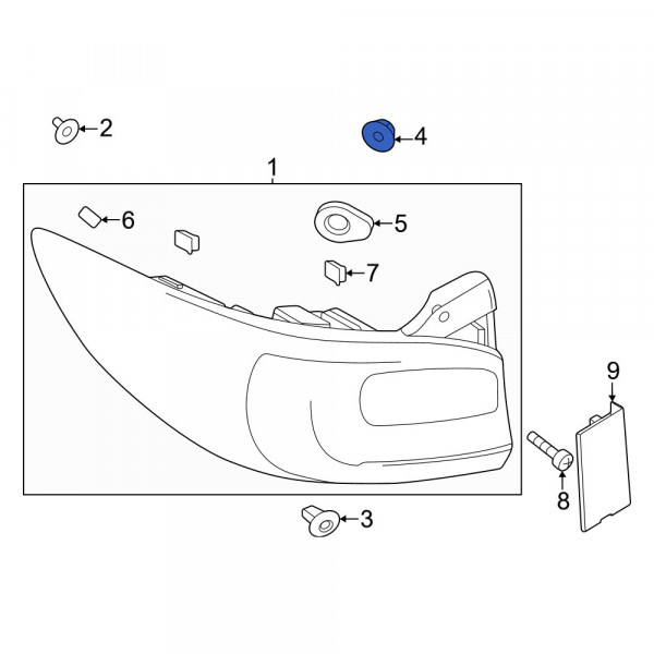 Mazda OE 999400503 - Liftgate Finish Panel Nut