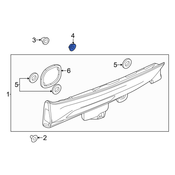 Mazda OE 999400503 - Liftgate Finish Panel Nut