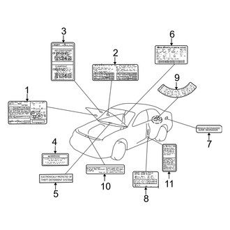 Mazda OE - Information Labels - Labels (USA Only)