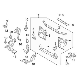 Mazda OE - Cooling - Radiator Support (2.5L)