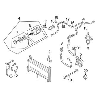 Mazda OE - Air Conditioner & Heater - Condenser, Compressor & Lines