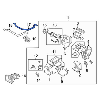 Mazda OE - Left HVAC Heater Hose