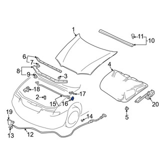 Mazda OE - Hood Prop Rod Grommet