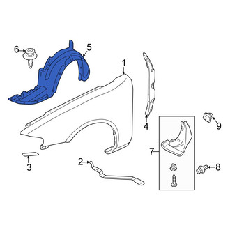 Mazda OE - Front Right Fender Splash Shield