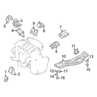 Mazda OE - Engine / Transaxle - Engine & Transmission Mounting (2.0L Automatic Tr)
