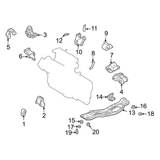 Mazda OE - Engine / Transaxle - Engine & Transmission Mounting (2.5L Standard Tr)