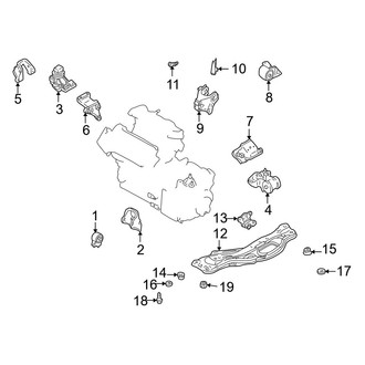 Mazda OE - Engine / Transaxle - Engine & Transmission Mounting (2.5L Automatic Tr)