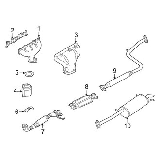 Mazda OE - Exhaust System - Exhaust Components (California), (ES / LX 2.0L)