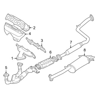 Mazda OE - Exhaust System - Exhaust Components (ES / LX 2.5L)