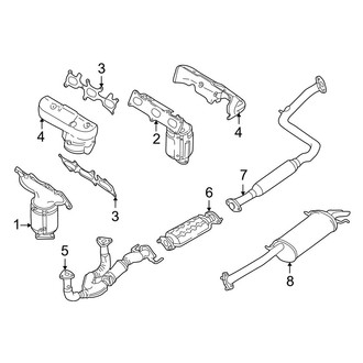 Mazda OE - Exhaust System - Exhaust Components (US), (ES / LX 2.5L)