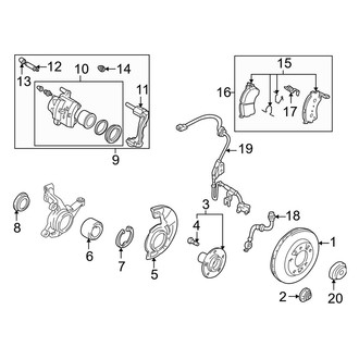 Mazda OE - Front Suspension - Brake Components
