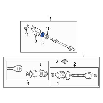 Mazda OE - Front CV Axle Shaft Carrier Bearing