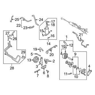Mazda OE - Steering Gear & Linkage - Pump & Hoses (2.0L)