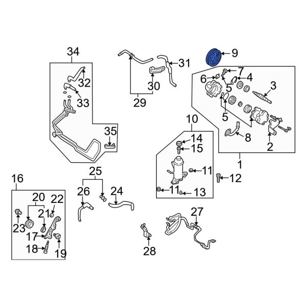 Power Steering Pump Pulley