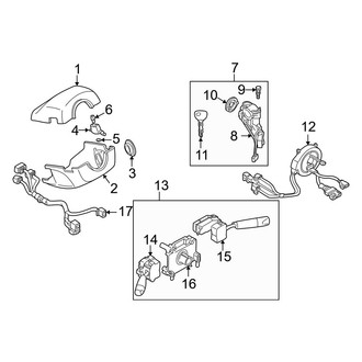 Mazda OE - Steering Column - Shroud, Switches & Levers