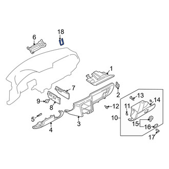 Mazda OE - Glove Box Door Striker