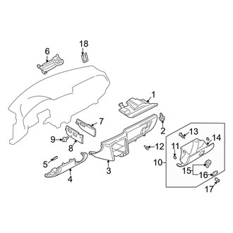 Mazda OE - Instrument Panel Components (Glove Box & Lower Trim)