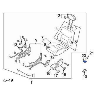 Mazda OE - Rear Left Seat Track Cover