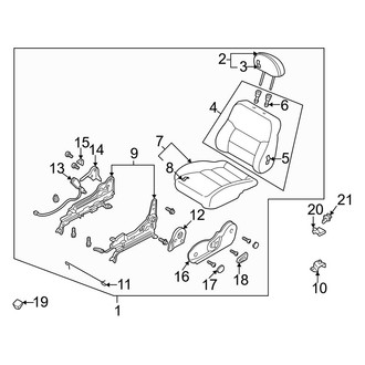 Mazda OE - Seats & Tracks - Front Seat Components (Manual)